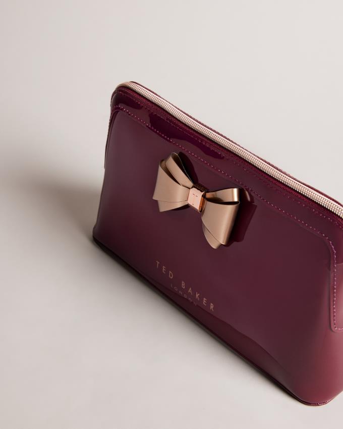 Trousse De Toilette Ted Baker Glossy Bow Bordeaux Femme | YZT-15290475